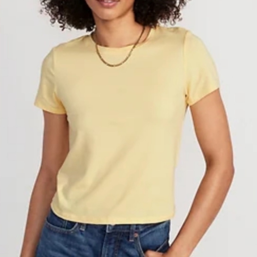 Old Navy Bestee Crop T-Shirt - yellow